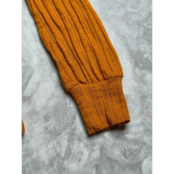 Anthropologie Maeve Rafela Hacci Surplice Top Womens XS Long Sleeve Brown - Picture 11 of 14